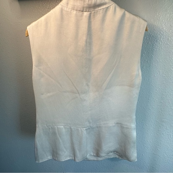 Loewe 100% Silk sleeveless blouse tank cream ivory sz 40 10 Large luxury Rare - Picture 3 of 14